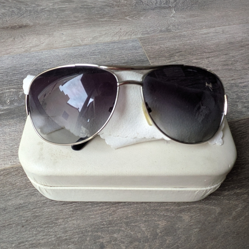 Marc Jacobs Men's Silver and Black Sunglasses